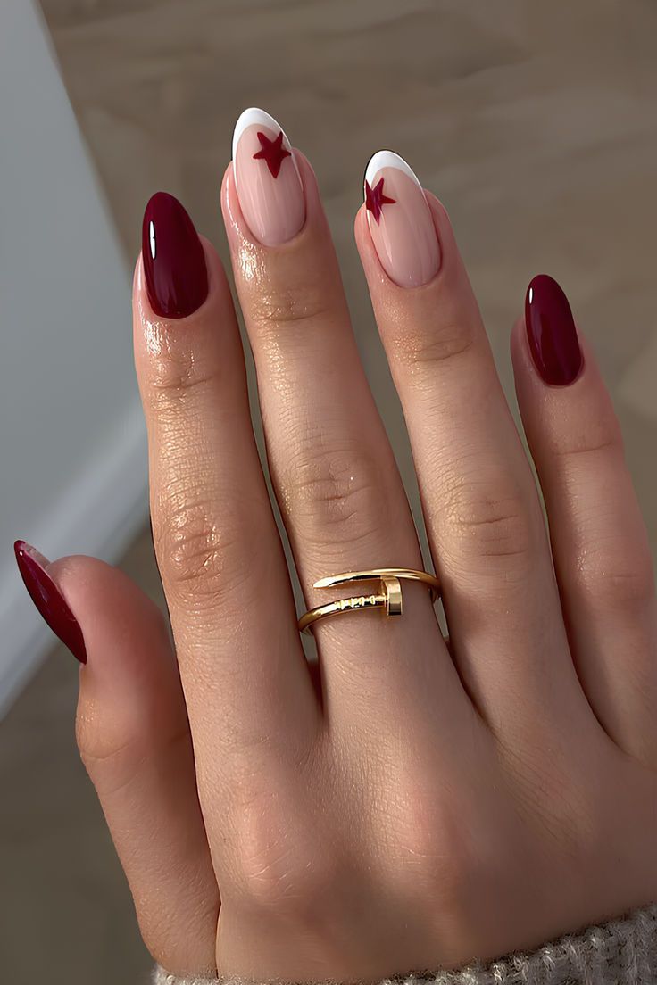 Uñas maroon